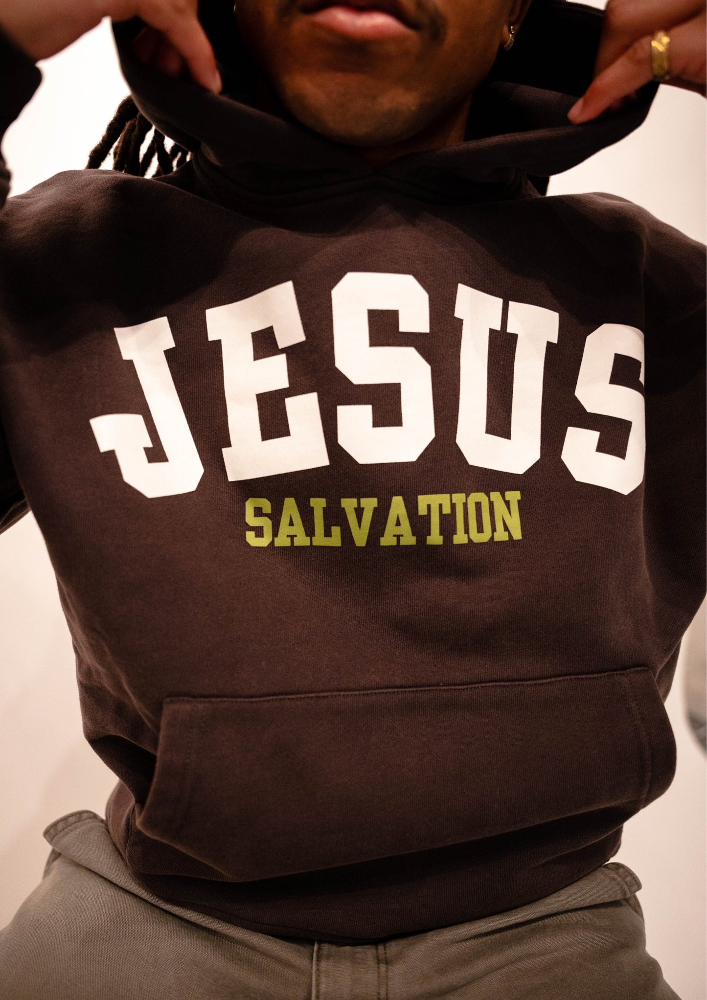 'Salvation' Hoodie - Burnt Ash