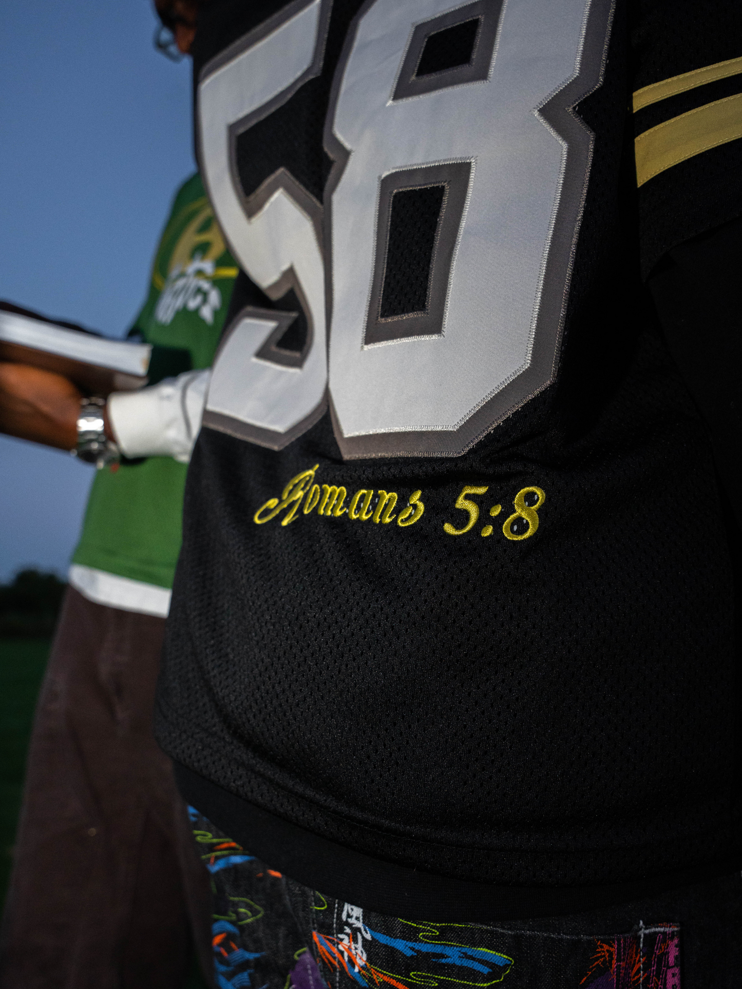 "Faith Dept" - Romans 5:8 Jersey