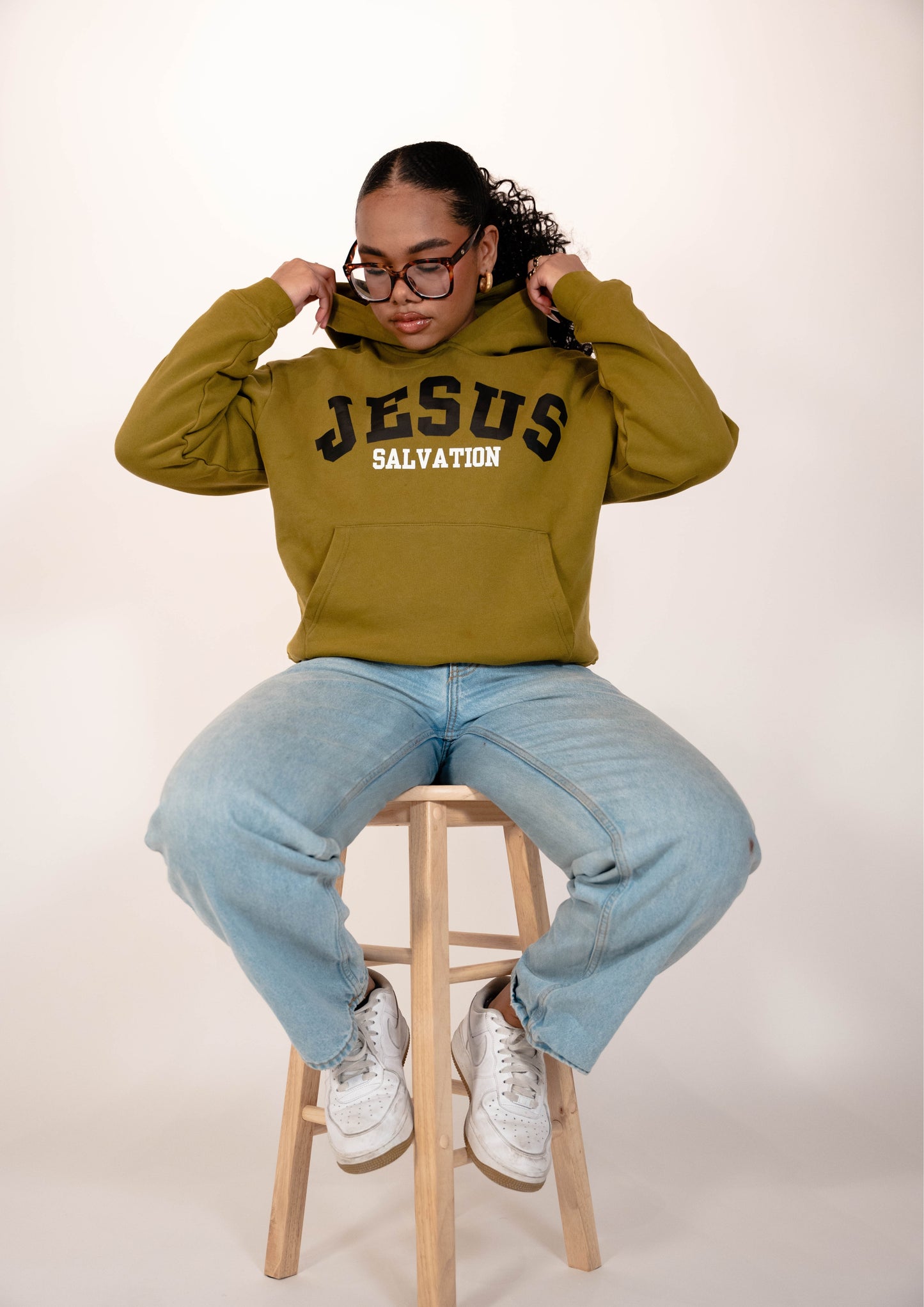 'Salvation' Hoodie - Olive Oil