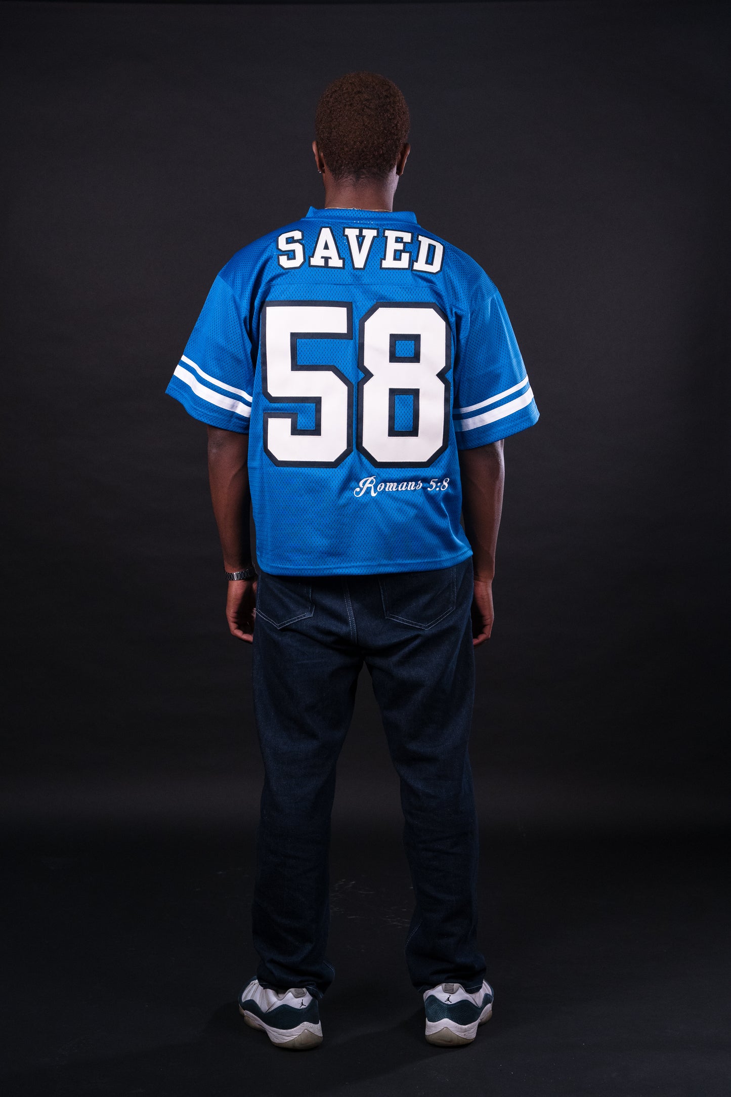 'Sapphire' Romans 5:8 jersey