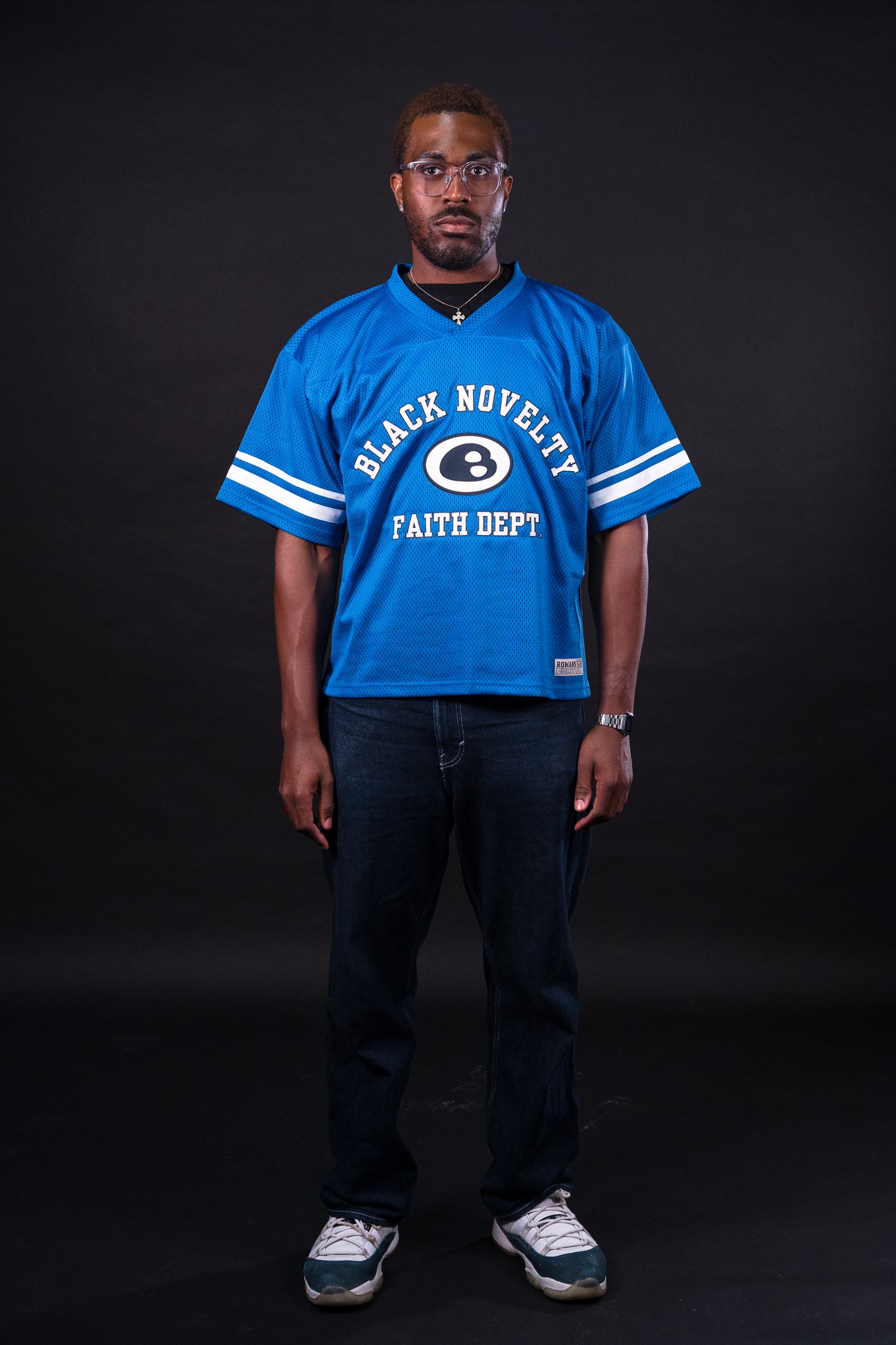 'Sapphire' Romans 5:8 jersey
