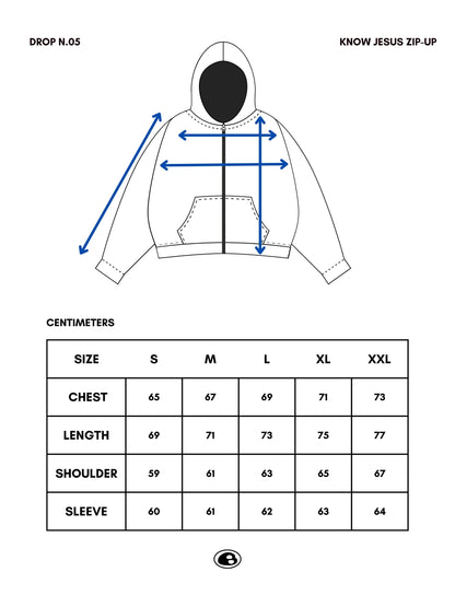 KNOW JESUS Zip-Up
