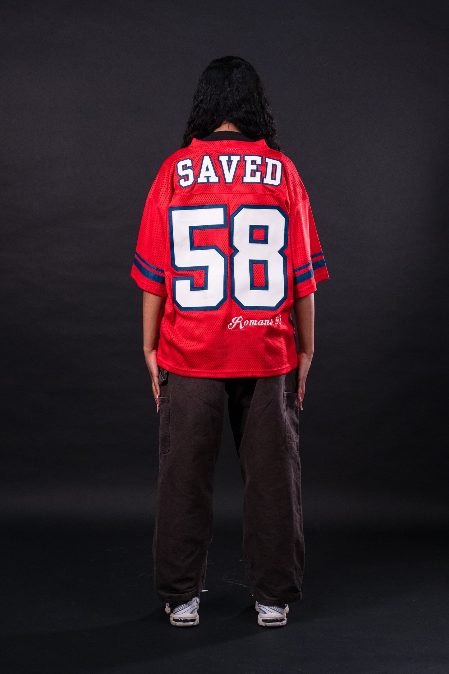 'Crimson' Romans 5:8 Jersey
