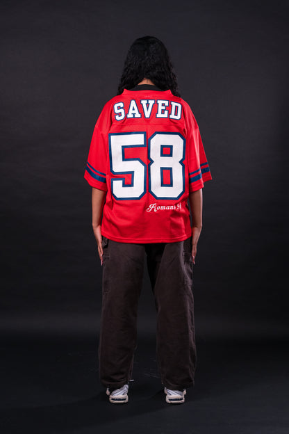 'Crimson' Romans 5:8 Jersey